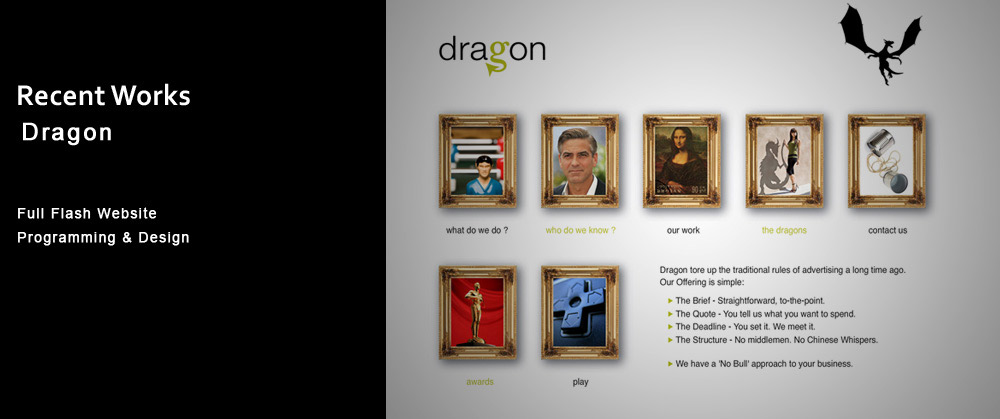 dragon creative agency website development